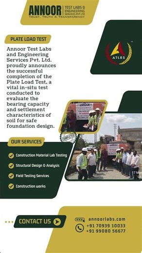 Annoor proudly announces the successful completion of the Plate Load Test