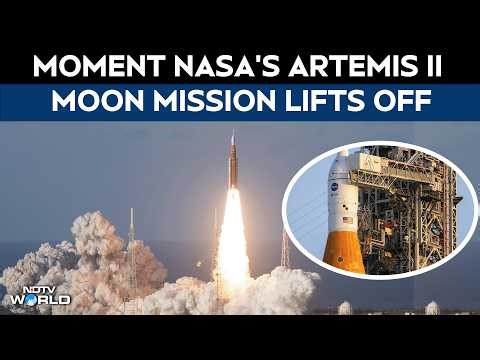 NASA Moon Mission | Moment NASA's Historic Crewed Moon Mission Artemis II Takes Off