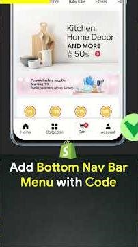 Add a Sticky Bottom Navigation Bar in Shopify | Without App | #shopify #website