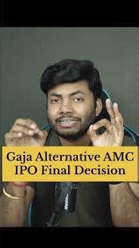 Gaja Alternative AMC IPO Final Decision #ipo #Ipoalert #stockmarket