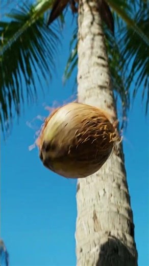 coconut falling