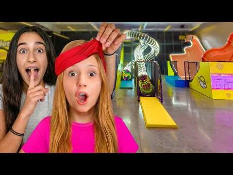 Nastya and Evelyn take on a fun challenge at the park
