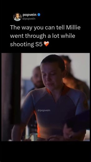 Millie bobby Brown went through a lot while shooting the final season of stranger things ❤️‍🩹