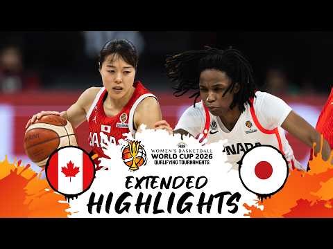 Canada 🇨🇦 v Japan 🇯🇵 | Extended Highlights | #FIBAWWC 2026 Qualifying Tournament
