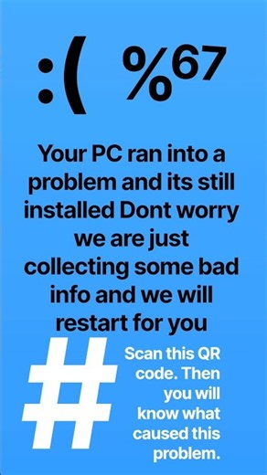 Your PC has a problem and needs to restart.
