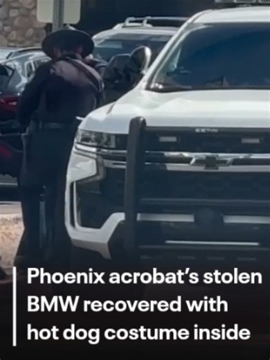 After her keys were taken from a gym, a Phoenix woman found her stolen car at a shopping center. Her performing gear is missing, but she found bizarre items left behind by the thief. #phoenix #arizona #news #hotdog #costume #stolen #bmw #crime #fox10phoenix