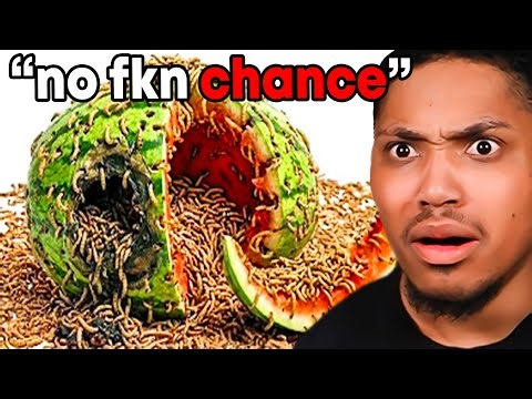 10,000 Mealworms vs Watermelon😳