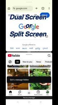 How to use dual screens! Split Screen Trick - Use two apps at once. Another app with YouTube.