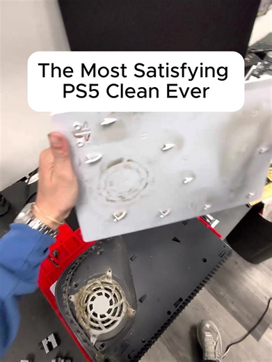 🚨The Most Satisfying PS5 Clean Ever!! Are you having a tech problem? We accept mail ins! We have a Mail-In Link that’s in our bio and we’ll bring your device back to life! 🩺💊 #phonerepair #phone #tech #phonecase #repair