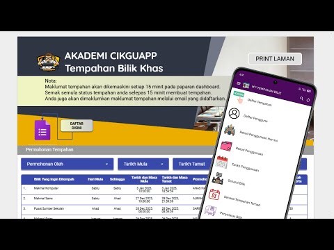 ♨️Bengkel Pembinaan Sistem Tempahan Bilik Khas ( Appsheet + Looker Studio)