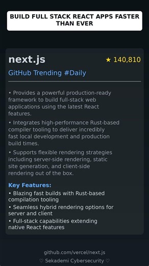 GitHub Trending Repositories: vercel/next.js 🇬🇧
