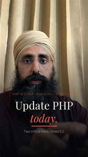 Update PHP today 🚨 Two critical flaws rated 9.2 #shorts