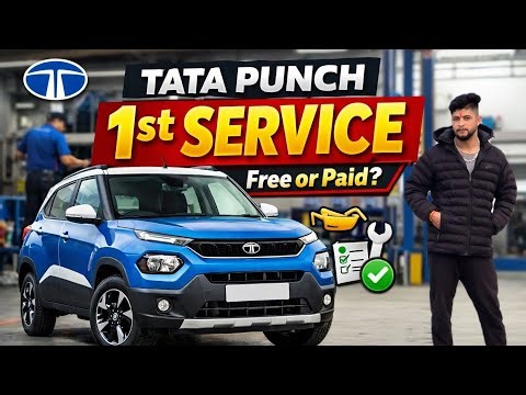 Tata Punch 1st Service 🚗 | Free or Paid? Full Details#TataPunch#TataPunch1stService #tata 