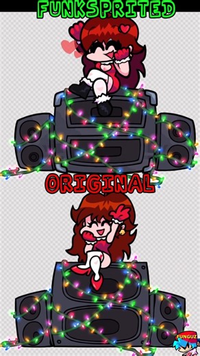 GF SPRITES - FUNKSPRITED VS ORIGINAL #fnf #fnfmods
