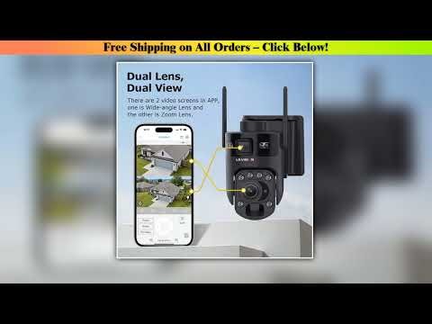 LS VISION Ubox 4K 60X Optical Zoom 4G Solar Camera Dual Screen Outdoor WiFi PTZ PIR Detection