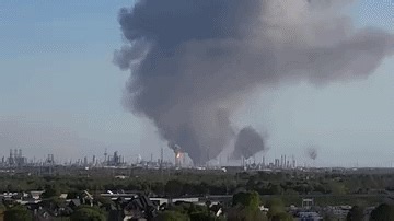 Refinery Explosion Sends Huge Smoke Plume Wafting Over Texas City