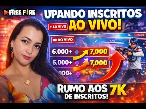 🔥 FREE FIRE AO VIVO RANQUEADA |UPANDO INSCRITOS! 😈🔥 | Wanessa Camargo