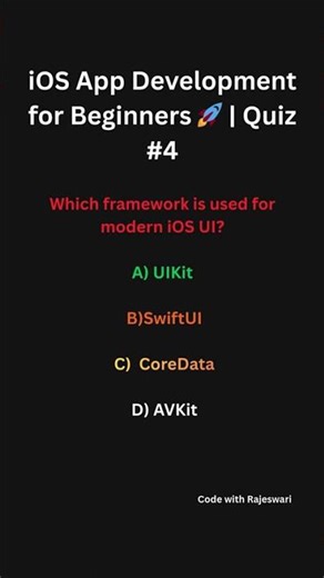 Daily iOS Dev Challenge 📱 Comment your answer below ⬇️⚡ Fastest correct coder gets pinned! Quiz4
