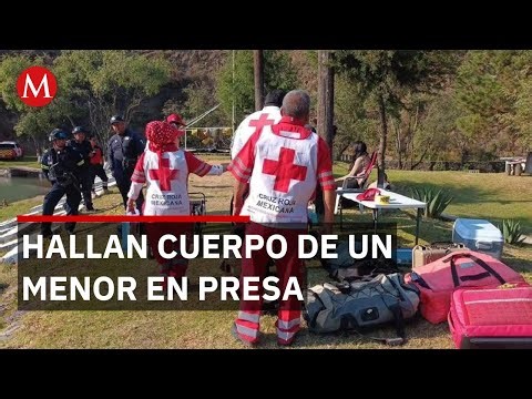 Rescatan cuerpo de niño ahogado en presa de Villa del Carbón