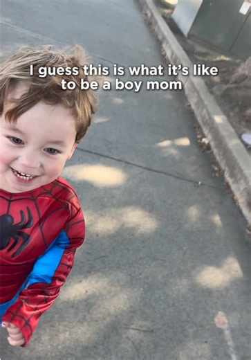 I’ve always been more of a Batman fan but Spider-Man is cool 😏 #boymom #halloweencostume #spiderman #toddlermom #bigfan