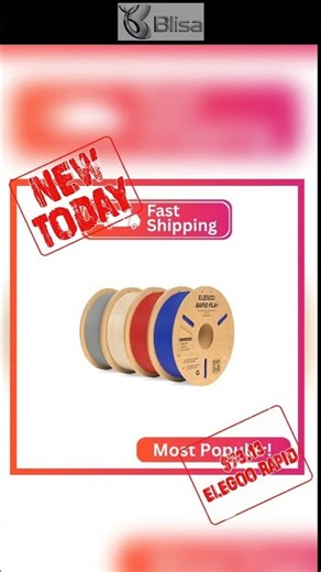 ELEGOO Rapid PLA Plus 3D Printer Filament 1.75mm Bundle 4KG 4 Colors