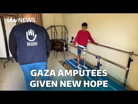 Inside Gaza's prosthetics centre as amputees begin their long road to recovery | ITV News