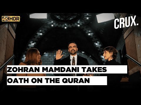Zohran Mamdani Takes Oath With Grandfather's Quran, Becomes New York City's First Muslim Mayor | 4K