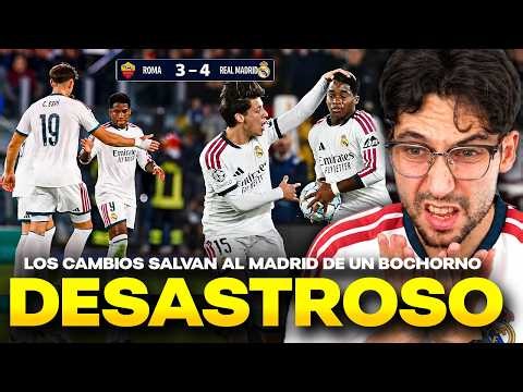 😡HORRIBLE PARTIDO del MADRID que REMONTA a la ROMA (3-4) en 8 MINUTOS de LOCURA