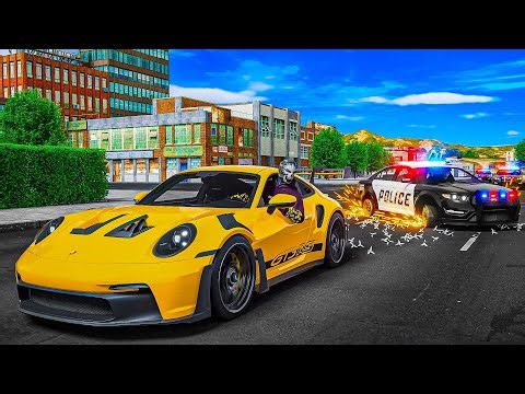 Dropping Spikes To Escape Cops In GTA 5 RP