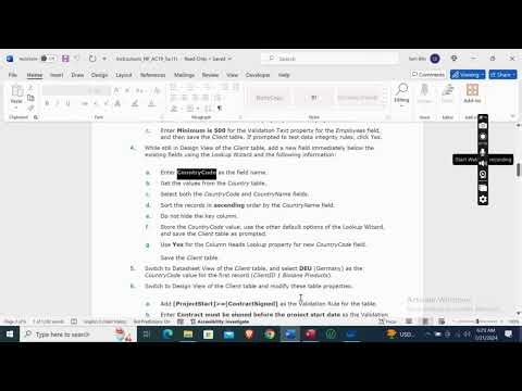 Access 2019 | Module 5: SAM Project 1a Global Human Resources Consultants #newperspectives