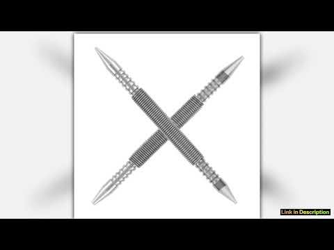 2 Pcs Spring Nail Punch Set Setter Black Pepper Metal Loaded Tool Center Carbon Steel Hammerless Ex