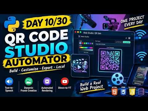 Build a QR Code Studio Web App (Day 10/30) — HTML, CSS & JavaScript Tutorial