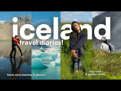 ICELAND VLOG | summer road trip, waterfalls, glaciers, puffins, black sand beaches & sky lagoon