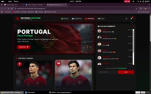 #fifahackup26 #webdevelopment #fullstack #flask #python #javascript #html #css #sqlite #football #hackathon #opentolearn | Deon George