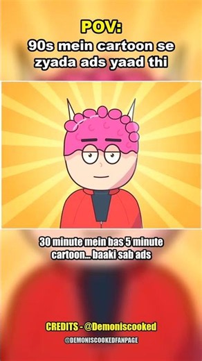 Cartoon 5 Min, Ads 25 Min 😭📺 | Credits @Demoniscooked #shorts