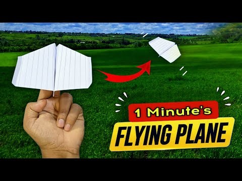 1 Minute Flying Paper Plane ✈️ | Easy Paper Airplane That Flies Far! longest flying paper plane