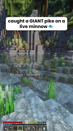 Minecraft: Catching a Huge Northern Pike with a Live Minnow