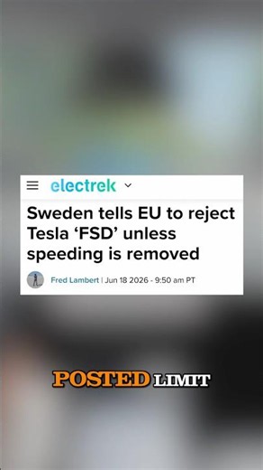 Sweden Tells the EU to Reject Tesla FSD #tesla #fsd #technews
