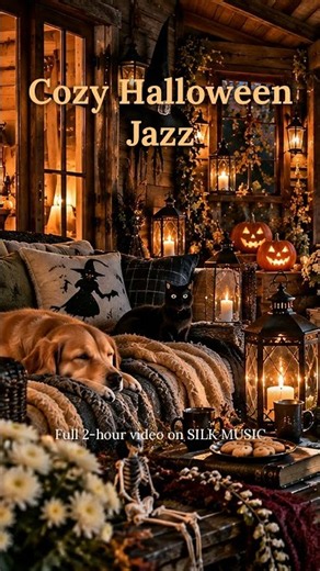 Cozy Halloween Jazz 🎃 Smoky Sax by Candlelight #shorts #halloween #cozyhalloween