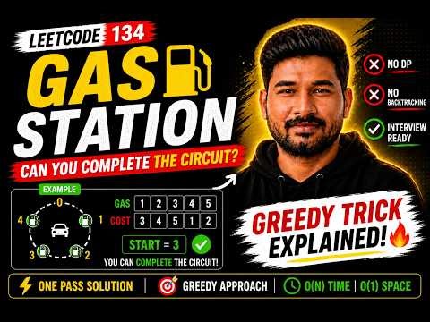 Gas Station Problem Made EASY Leetcode 134 | Greedy Algorithm Explained #leetcode #leetcode134 #dsa