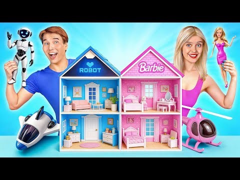 We Build Amazing Doll House Barbie vs Robot Challenge | Funny Situations by TeenDO Challenge