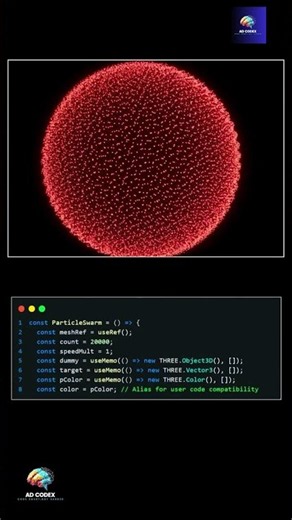 Satisfying 3D particle animation in JS ✨ #webgl #coding #satisfying