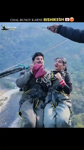 bunngy jumping on the rishikesh 🏞️🏜️💖♥️ #trendingshorts #adeventure #shortsfeed##bunggyjumppimg