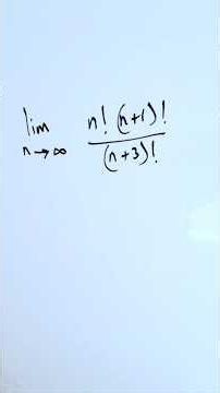 Limit with Factorials