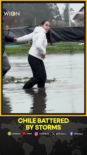 Heavy Rains And Powerful Flood Swells Chile's Coastal City Of Arauco | WION Shorts