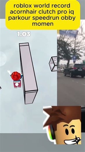 🤯 ROBLOX WORLD RECORD?! Acorn Hair PRO IQ Clutch Parkour Speedrun