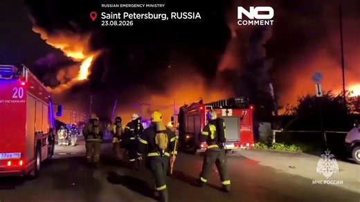 Warehouse burns near St Petersburg as Ukraine targets Ozon sites