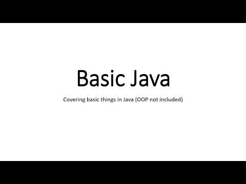Basic Java part 1