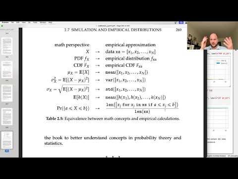 Sec 2.7 Simulation and empirical distributions — calculate probs using for loops instead of formulas