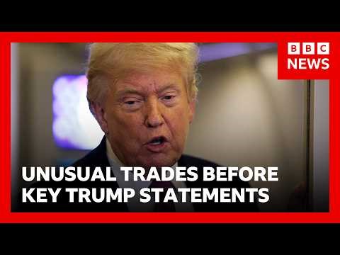 The insider trading suspicions looming over Trump's presidency | BBC News